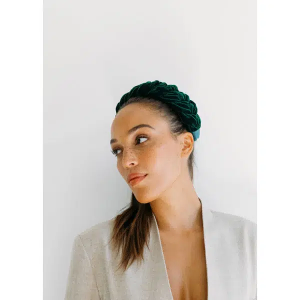 Jennifer Behr Lorelei in velvet headband, view 3