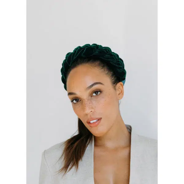 Jennifer Behr Lorelei in velvet headband, view 2