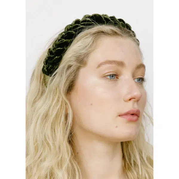 Jennifer Behr Lori moss in velvet headband, view 3