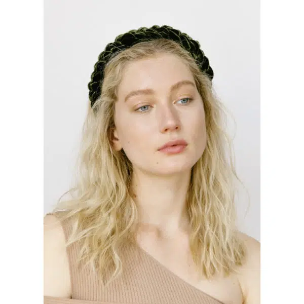 Jennifer Behr Lori moss in velvet headband, view 2