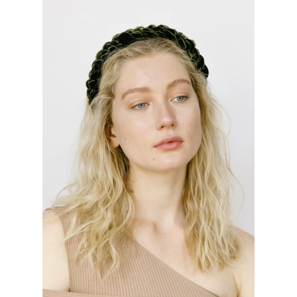 Triple rosette in silk faille headband Accessories Bridal Luxury Shoes 