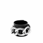 Pierced chain black cuff Cuffs British designer Luxury Shoes 