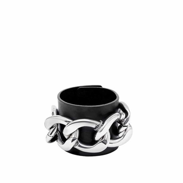Pierced chain black cuff Cuffs British designer Luxury Shoes 