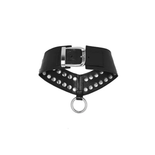 Pritch London Element pitch black studded choker, view 3