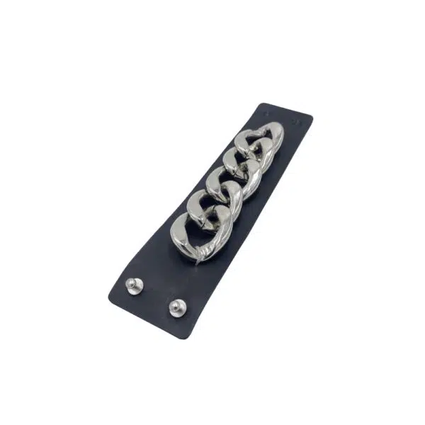 Pritch London Pierced chain black cuff, view 3