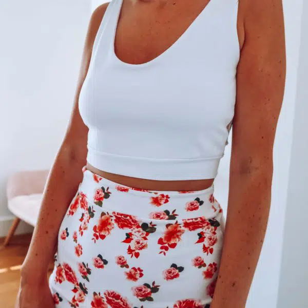 Sophie Cameron Davies White Lace Back Crop Top, view 3