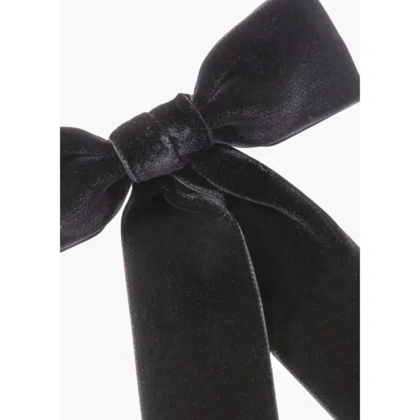 Jennifer Behr Wide velvet bow barrette, view 4