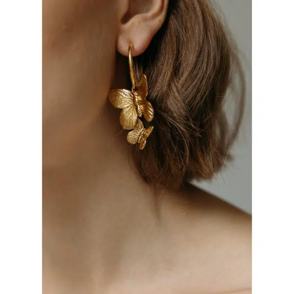 Jennifer Behr Brynn hoop earrings, view 3