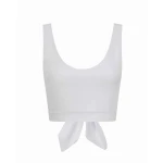 White Lace Back Crop Top Clothing crop top Luxury Shoes 