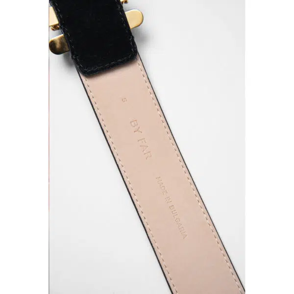 By Far Katina black suede leather belt, view 4