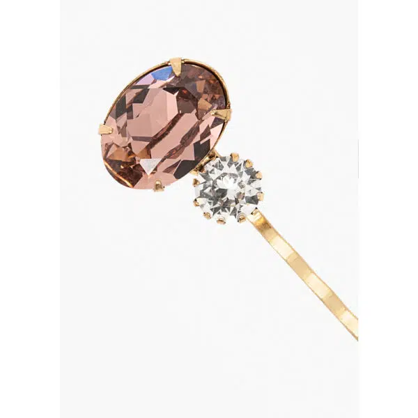 Jennifer Behr Gemma bobby pin antique rose, view 4