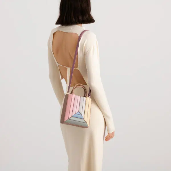 Mlouye Sera tall tote mini gummy bag, view 3
