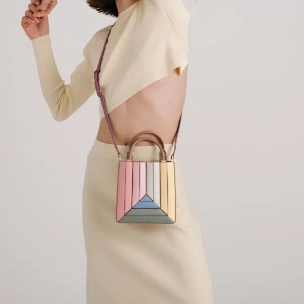 Mlouye Sera tall tote mini gummy bag, view 2