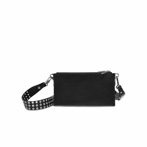 Pierced cross body black bag Bags bag Luxury Shoes 