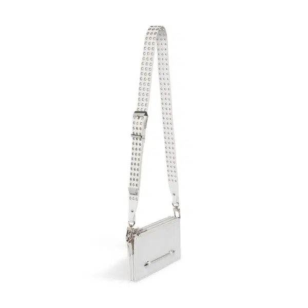 Pritch London Pierced cross body white bag, view 2