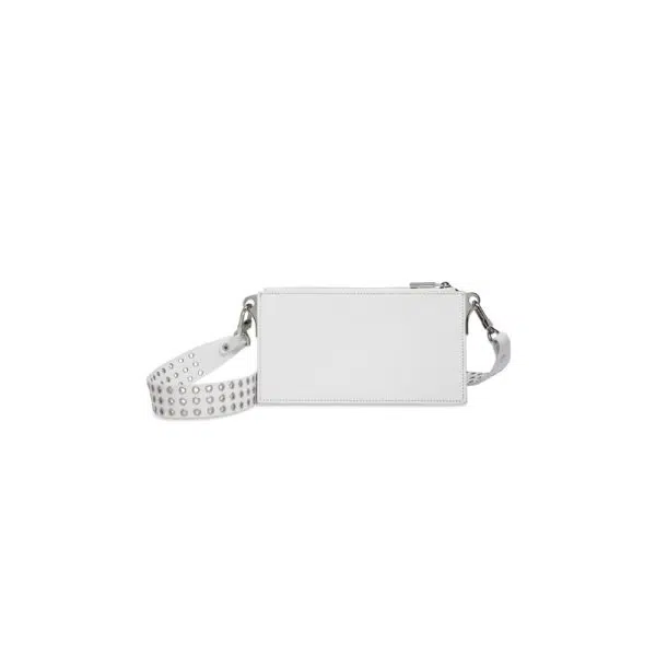 Pritch London Pierced cross body white bag, view 3