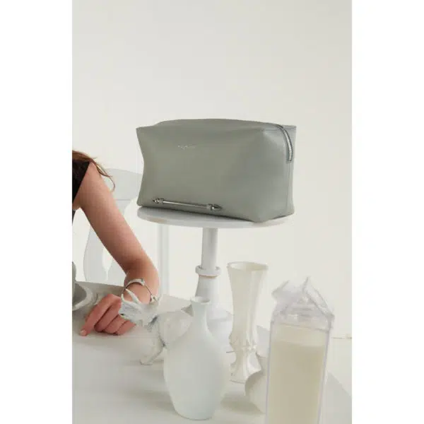 Pritch London Pierced cosmetic pouch sky grey bag, view 2