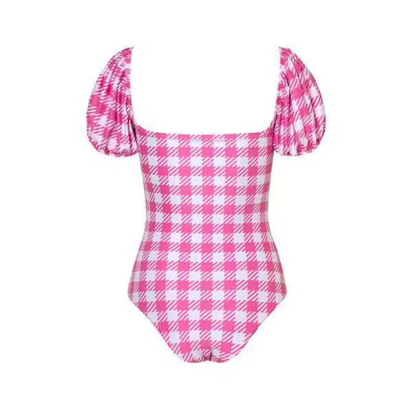 Verdelimon Alameda swimwear pink squares one piece, view 2