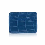 Crocodile leather shiny blue cardholder Accessories Bangkok Bootery Luxury Shoes 