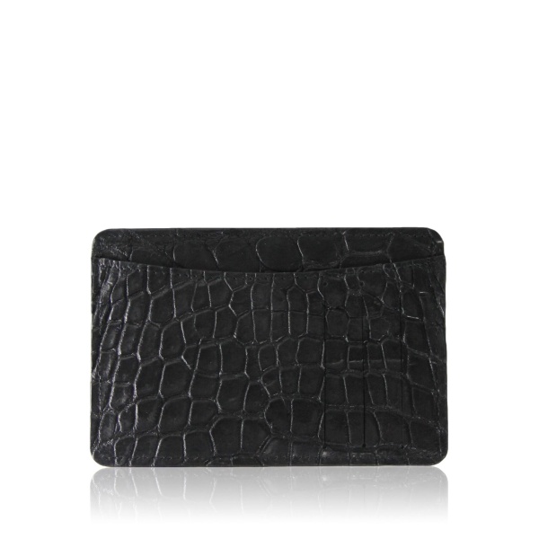 Crocodile leather shiny blue cardholder Accessories Bangkok Bootery Luxury Shoes 
