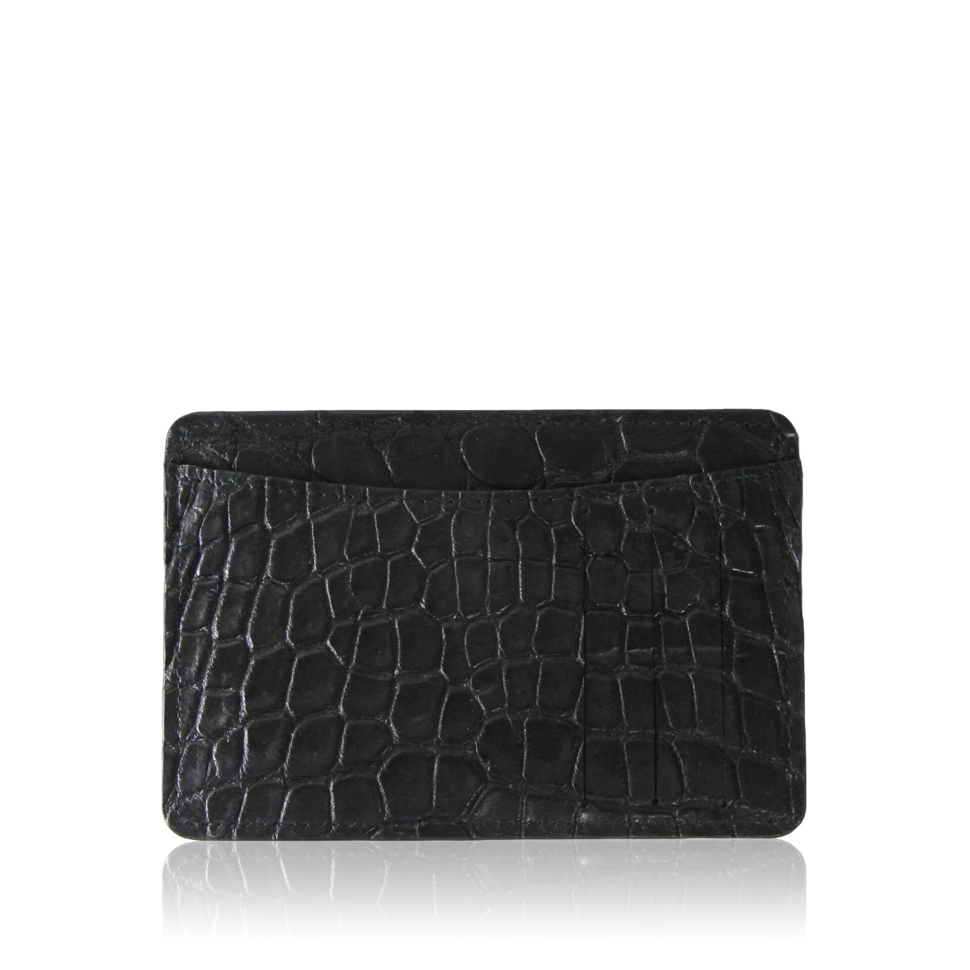 Crocodile-Leather-Cardholder-2 Crocodile leather shiny blue cardholder Accessories Bangkok Bootery Luxury Shoes
