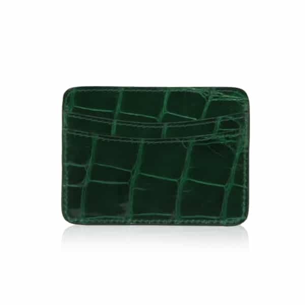 Crocodile leather shiny blue cardholder Accessories Bangkok Bootery Luxury Shoes 