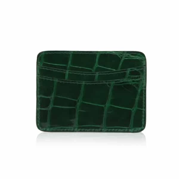 Crocodile leather shiny blue cardholder Accessories Bangkok Bootery Luxury Shoes 