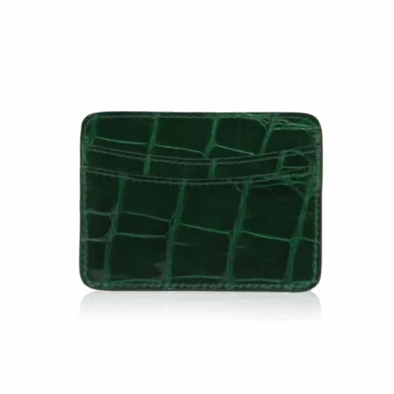 Crocodile leather shiny blue cardholder Accessories Bangkok Bootery Luxury Shoes 