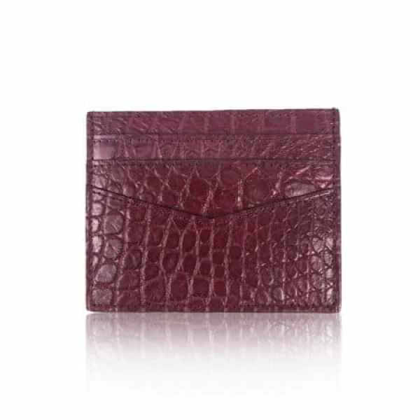 Crocodile leather shiny blue cardholder Accessories Bangkok Bootery Luxury Shoes 