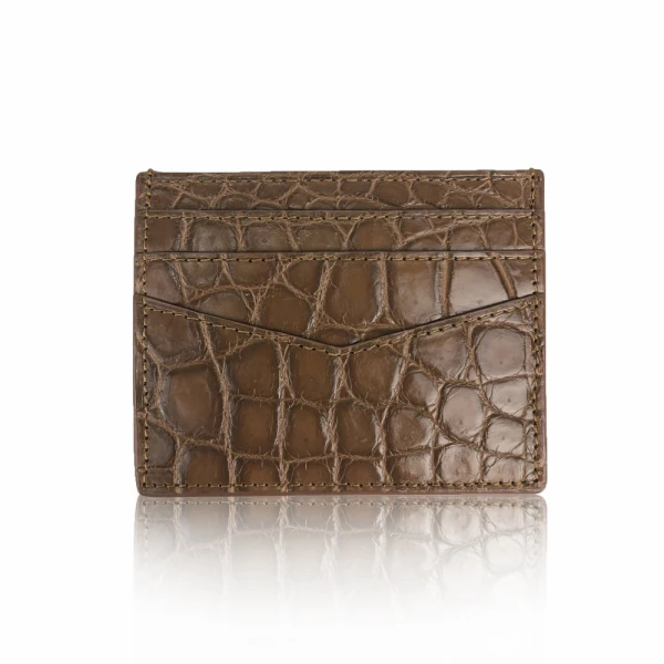 Crocodile leather shiny blue cardholder Accessories Bangkok Bootery Luxury Shoes 