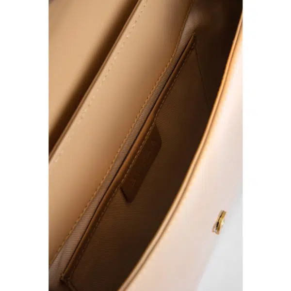 By Far Portia cream semi patent leather bag, view 5