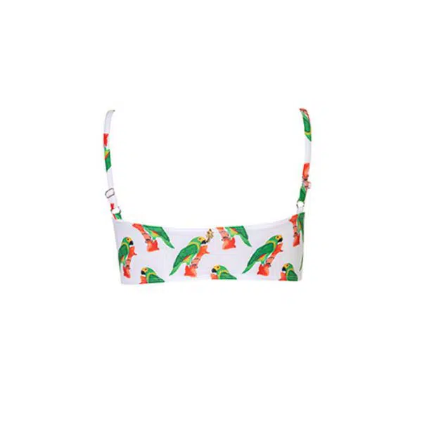 Verdelimon Maicao swimwear white loros top, view 2