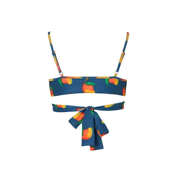 Verdelimon Miramar swimwear blue mangoes top, view 2