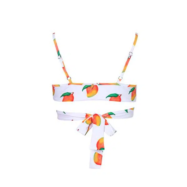 Verdelimon Miramar swimwear white mangoes top, view 2