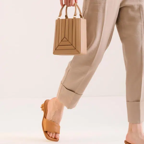 Mlouye Sera tall tote mini latte bag, view 4