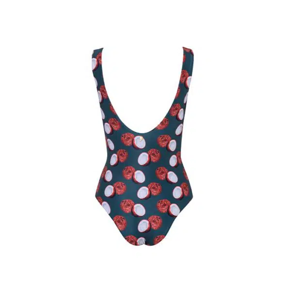 Verdelimon Nasau swimwear petrol blue cocos one piece, view 2