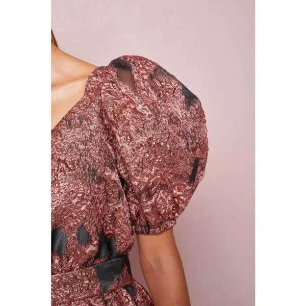 Poca & Poca Firecracker copper textured dress, view 6