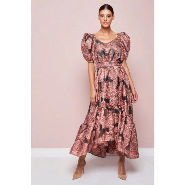 Poca & Poca Firecracker copper textured dress, view 2