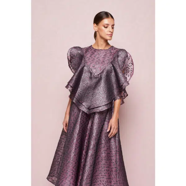 Poca & Poca Star confetti pink midi dress, view 3