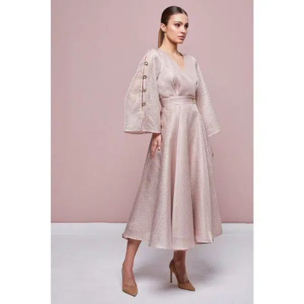 Poca & Poca Disco goddess pink a line dress, view 4