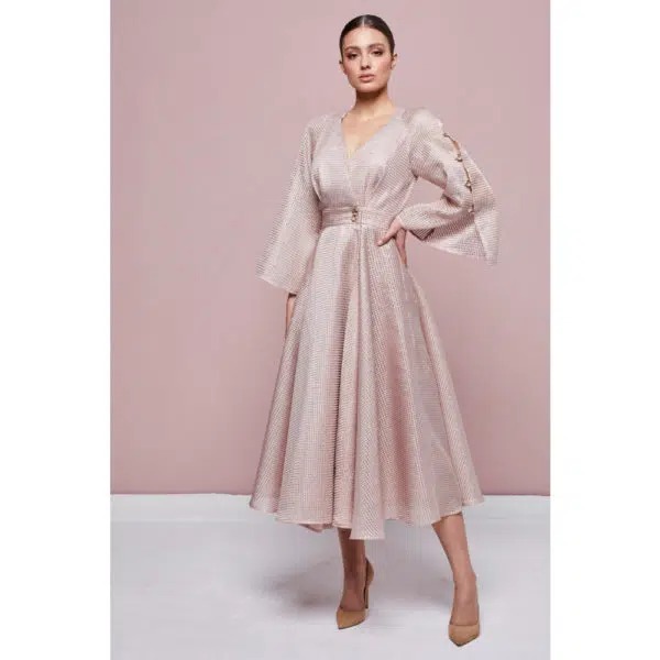 Poca & Poca Disco goddess pink a line dress, view 3
