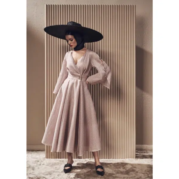 Poca & Poca Disco goddess pink a line dress, view 2