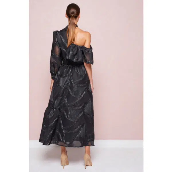 Poca & Poca Pond of gold black dress, view 4