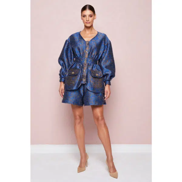 Poca & Poca Brassy princess navy blue blouse, view 2