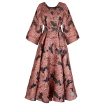 Dark cicada monochrome midi dress Clothing dress Luxury Shoes 