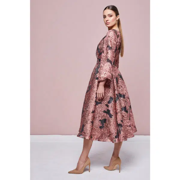 Poca & Poca Steampunk Era copper midi dress, view 4