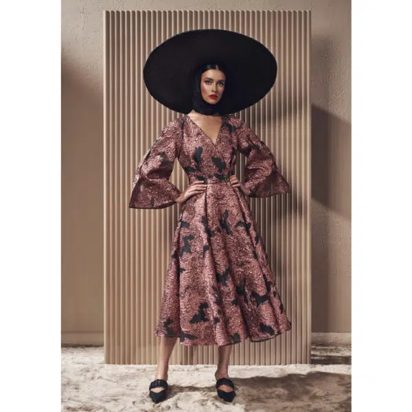 Poca & Poca Steampunk Era copper midi dress, view 2