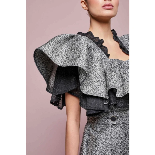 Dark cicada monochrome midi dress Clothing dress Luxury Shoes 