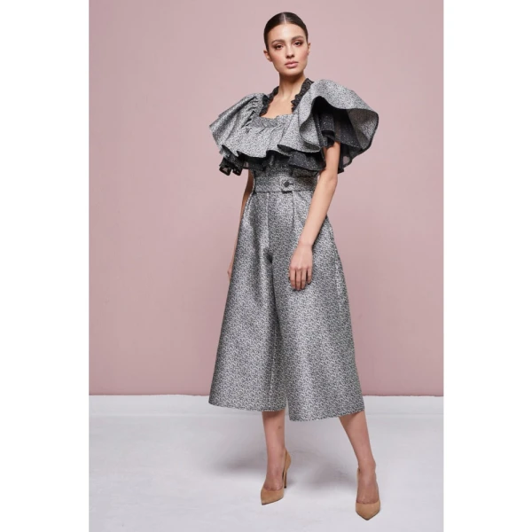 Dark cicada monochrome midi dress Clothing dress Luxury Shoes 