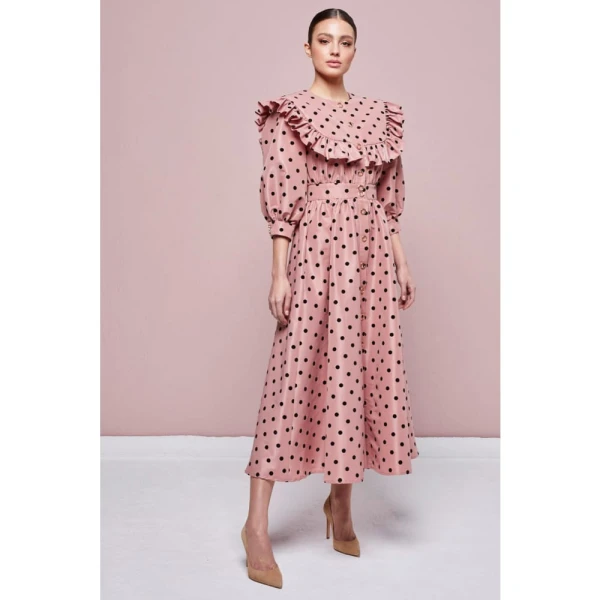 Dark cicada monochrome midi dress Clothing dress Luxury Shoes 